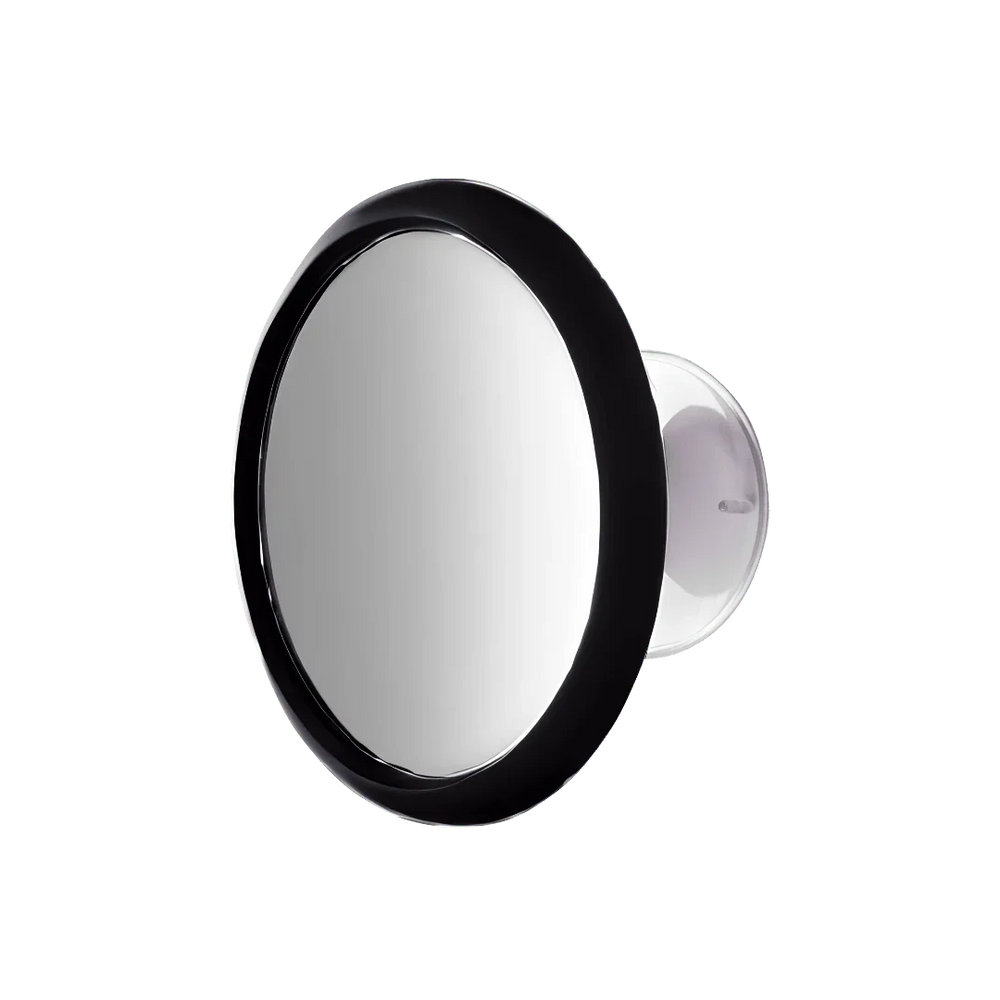 Espelho de aumento com ventosa fixadora Vide (cor branca), ideal para auxiliar sua visão na hora de se barbear. 