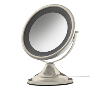 Espelho de aumento de mesa com luz LED Gardie Classique Lux brushed nickel, luz apagada #brushednickel