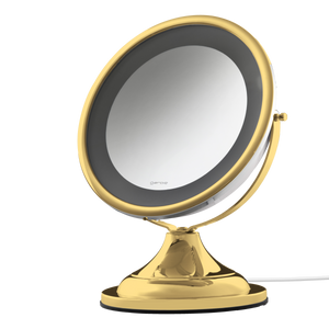 Espelho de aumento de mesa com luz LED Gardie Classique Lux gold, luz apagada #gold